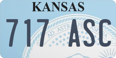 KS license plate 717ASC