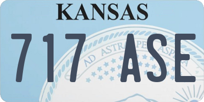 KS license plate 717ASE
