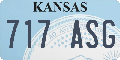 KS license plate 717ASG