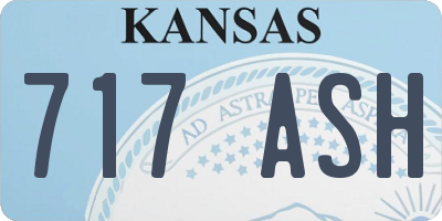 KS license plate 717ASH
