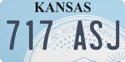 KS license plate 717ASJ