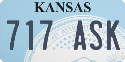 KS license plate 717ASK