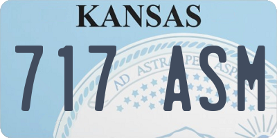 KS license plate 717ASM