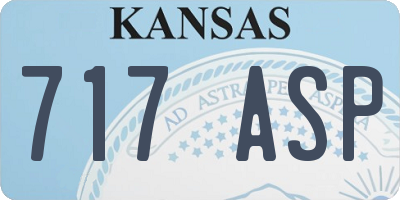KS license plate 717ASP