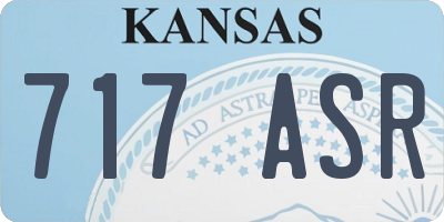 KS license plate 717ASR