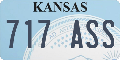 KS license plate 717ASS