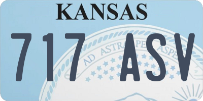 KS license plate 717ASV
