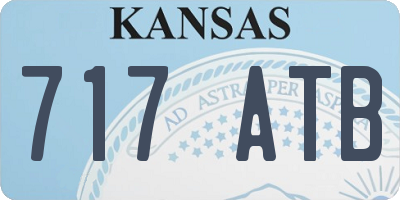 KS license plate 717ATB