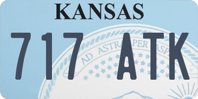 KS license plate 717ATK