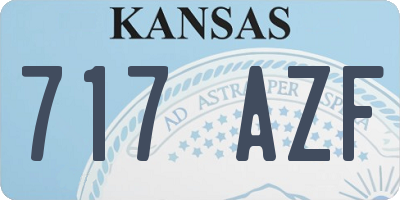 KS license plate 717AZF