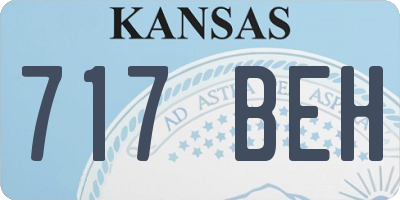 KS license plate 717BEH
