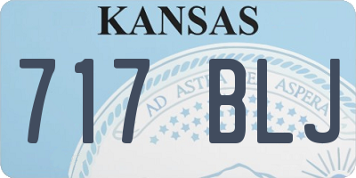 KS license plate 717BLJ