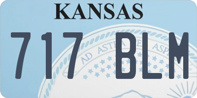 KS license plate 717BLM