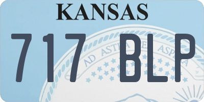 KS license plate 717BLP