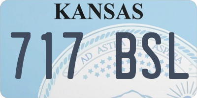 KS license plate 717BSL