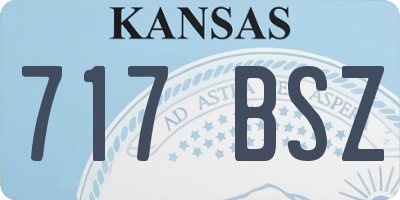 KS license plate 717BSZ