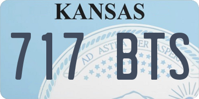 KS license plate 717BTS