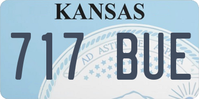 KS license plate 717BUE