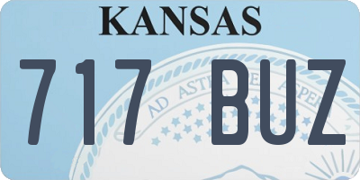 KS license plate 717BUZ