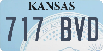 KS license plate 717BVD