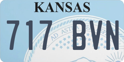 KS license plate 717BVN
