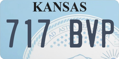 KS license plate 717BVP