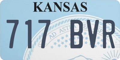 KS license plate 717BVR