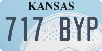 KS license plate 717BYP