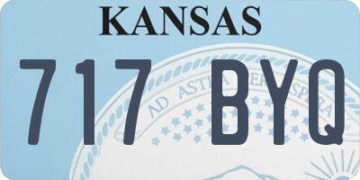 KS license plate 717BYQ