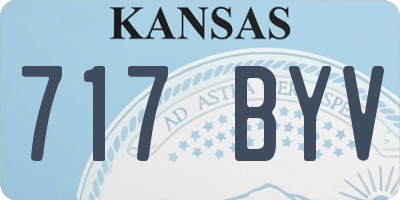 KS license plate 717BYV