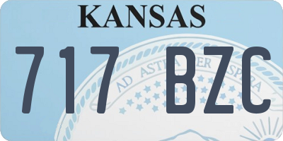 KS license plate 717BZC