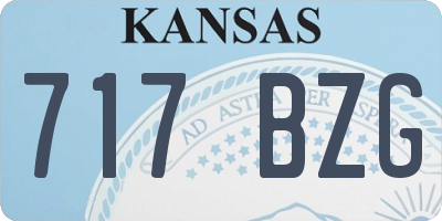 KS license plate 717BZG