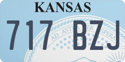 KS license plate 717BZJ