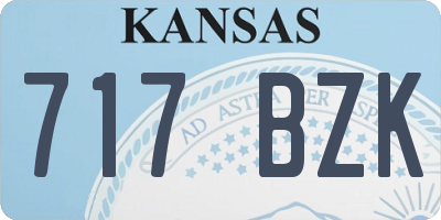KS license plate 717BZK