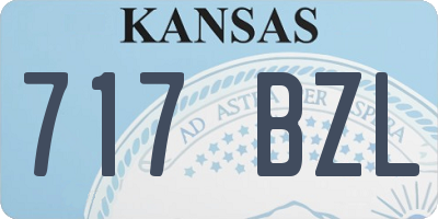 KS license plate 717BZL