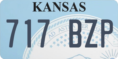 KS license plate 717BZP