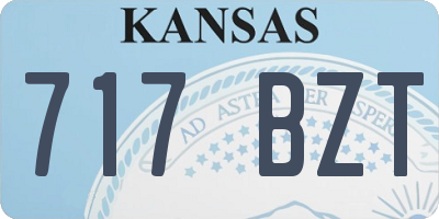 KS license plate 717BZT