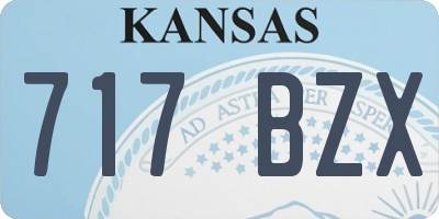 KS license plate 717BZX