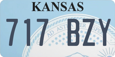 KS license plate 717BZY