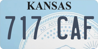 KS license plate 717CAF