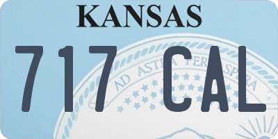 KS license plate 717CAL