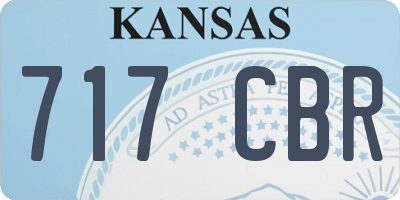 KS license plate 717CBR