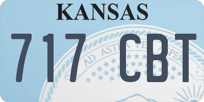 KS license plate 717CBT
