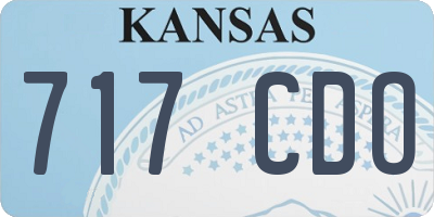 KS license plate 717CDO