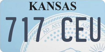 KS license plate 717CEU
