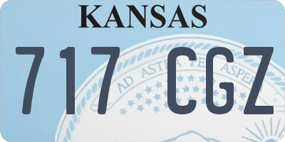 KS license plate 717CGZ