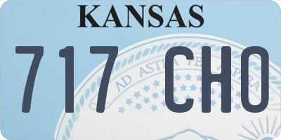 KS license plate 717CHO
