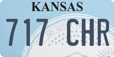 KS license plate 717CHR