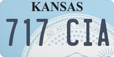 KS license plate 717CIA