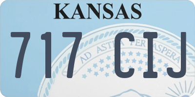 KS license plate 717CIJ
